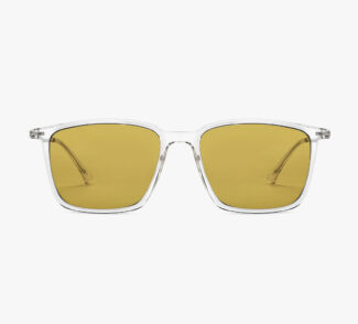 Transparent Yellow Full Rim Square Sunglass